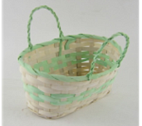 Корзина (бамбук) d25*18*h11*hh19см овал мятный