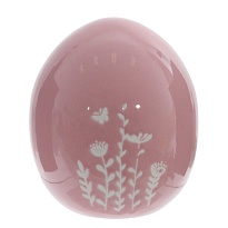 Сувенир Яйцо керамика 9*9,5 h11,5см розовый