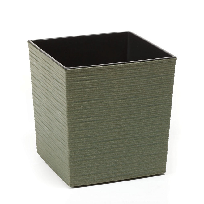 Кашпо Lamela Юкка ECO 19*19 h19,5см 4,7л с вкладкой пластик dluto зеленый
