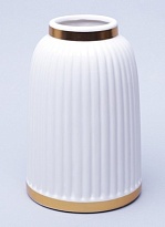 Ваза декоративная d20*h11см керамика белый