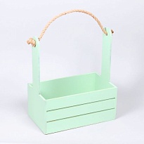 Ящик деревянный для декора 25*15*30см фисташковый