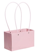 Пакет для цветов 10*13*22см пудровый 