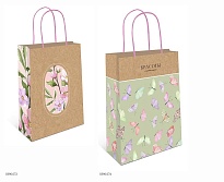 Пакет подарочный 26*32*12см Оттенки нежности крафт