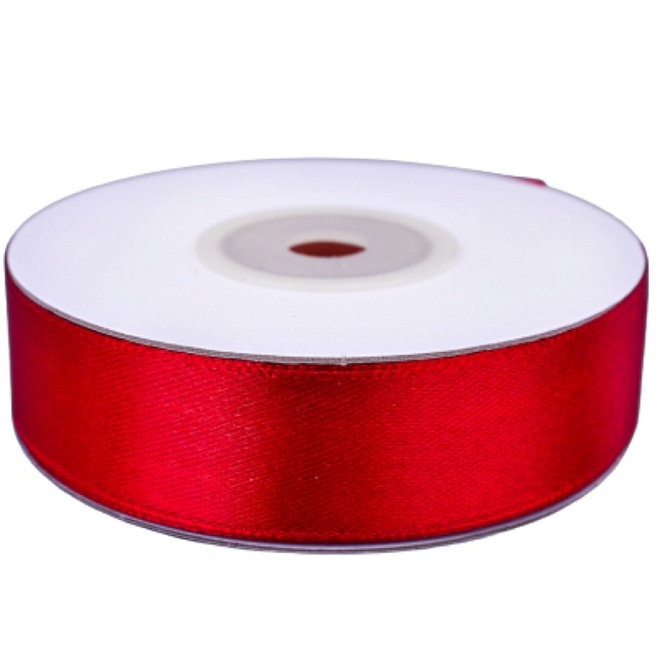 Лента атласная 25мм*25ярд бордовый 