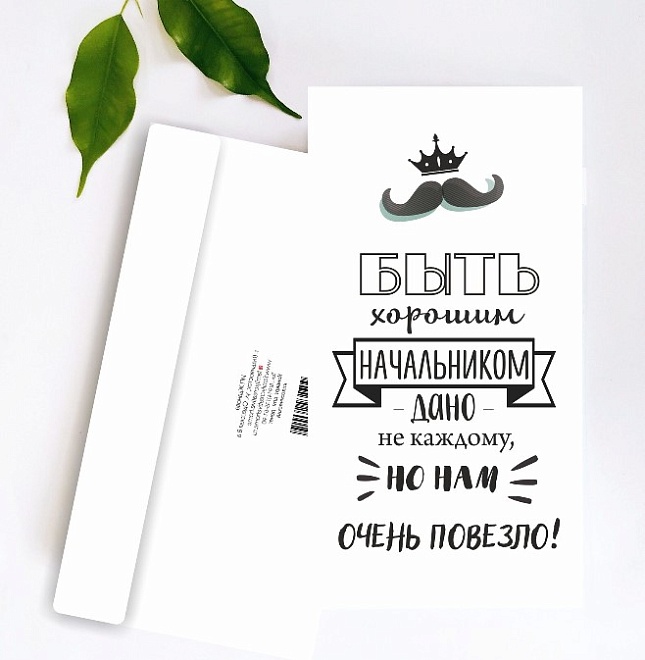 Конверт для денег Начальнику! 19*10см