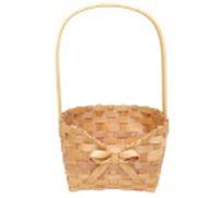 Корзина плетеная (секвойя) d18*12,5*h9,5*hh25см овал натуральный 