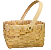 Корзина плетеная (секвойя) d24*16*h12,5*hh27см прямоугольник натуральный