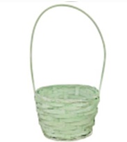 Корзина (бамбук) d16*h10*hh32см круг зеленый