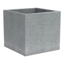 Кашпо Scheurich C-Cube (240) 40*40 h33см 44л пластик серый камень