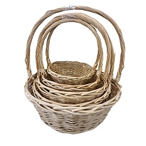 Корзина (ива) d48*h18*hh55см круг натуральный