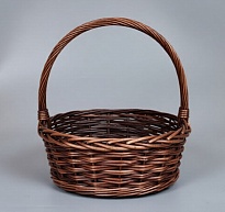 Корзина (ива) d43*34*h16*hh42см овал коричневый
