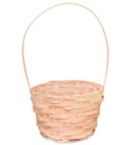 Корзина (бамбук) d16*h10*hh32см круг оранжевый