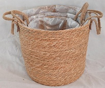 Корзина (рогоз) d30*h27см круг коричневый