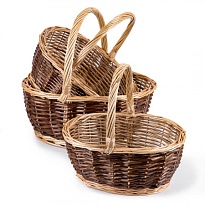Корзина (ива) d28*20*h15*hh29см овал коричневый