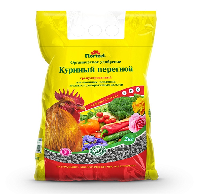 Удобрение Куриный перегной гранулированный Florizel 2кг