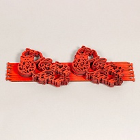 Топпер С Новым годом красный