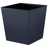 Горшок Manhattan Cube 30,1*30,1 h31,5см 22л с вкладкой пластик вулканический серый