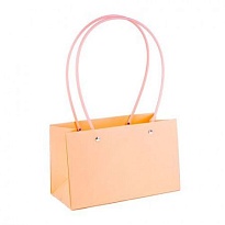 Пакет для цветов 10*13*22см персиковый