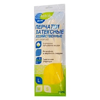 Перчатки LISTOK латексные с хлопковым напылением размер S