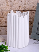 Ваза декоративная d11.5*h21см керамика белый