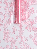 Пленка прозрачная 60см 40мкр Ласточки розовый туманный