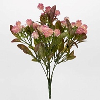 Зелень, ветка искусственная h32см розовый