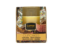 Свеча в стакане Lumar 125г аромат кексы