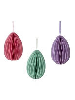 Набор украшений подвесных Яйцо 3шт 8см микс