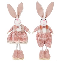 Мягкая игрушка Заяц в ассортименте, h26см розовый