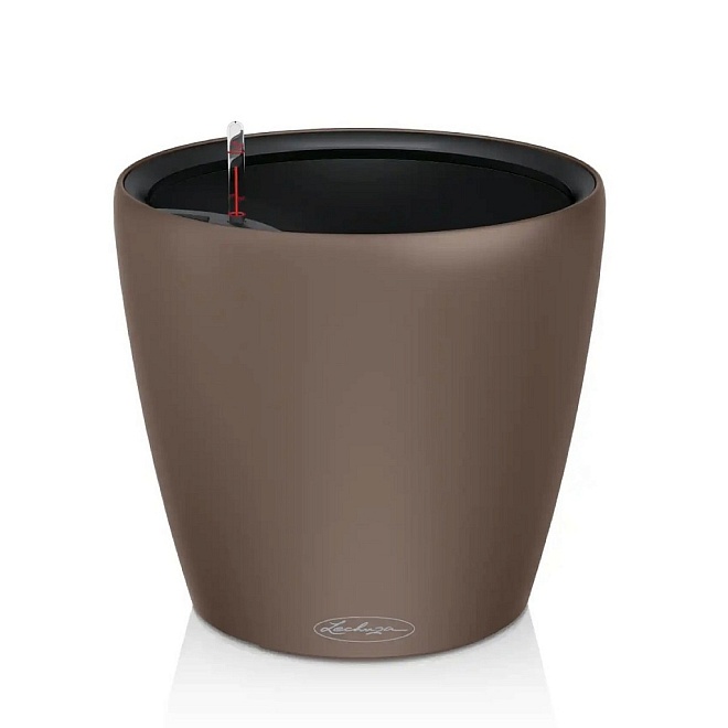 Кашпо Lechuza Классико Колор 28LS, автополив, мускатный d28 h26см 