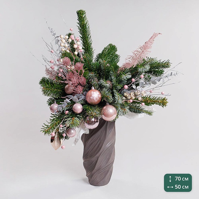 Композиция новогодняя "Блеск мишуры"