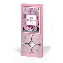 Свечи чайные Petali d37,5*h1,4мм, 10шт, аромат роза 