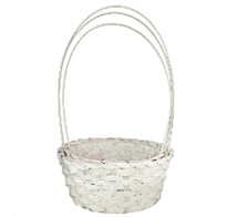 Корзина (бамбук) d22*18*h10*hh34см овал выбеленный 