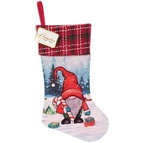 Носок подарочный НГ 19*34см Лесовик с елкой