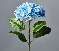Гортензия одиночная искусственная 1 голова h65см голубо-светлый