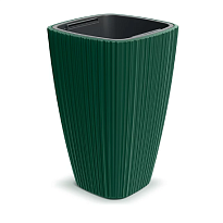 Кашпо Prosperplast ORO 29*29 h45см 8л с вкладкой пластик зеленый