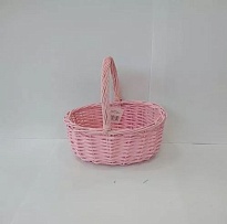 Корзина плетеная (ива) d23*19*h12*hh23см розовый