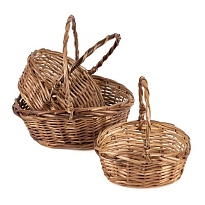 Корзина (ива) d20*h10*hh23см овал коричневый