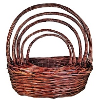 Корзина (ива) d48*39*h15*hh46см овал коричневый