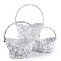 Корзина (ива) d32*22*h21*h17*hh33см овал белый