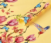 Пленка матовая 58*58см Колибри 20 листов желтый