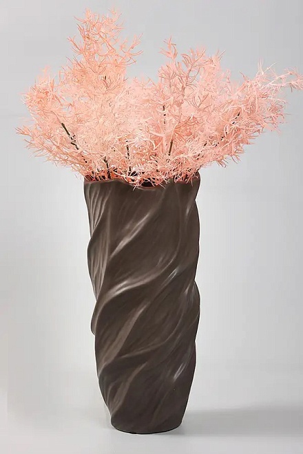 Ваза декоративная h33см керамика серо-коричневый