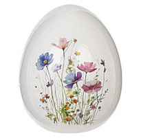 Сувенир Яйцо (керамика), h13,5*12*9,5см белый