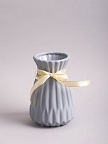 Ваза декоративная d8,5*12,5*h20.5см керамика серый