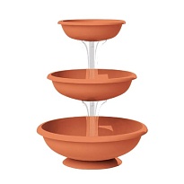 Каскад для цветов Bama Fontana 3-х ярусный d30*d40*d50 h64см терракотовый 