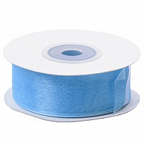 Лента органза 25мм*25ярд голубой