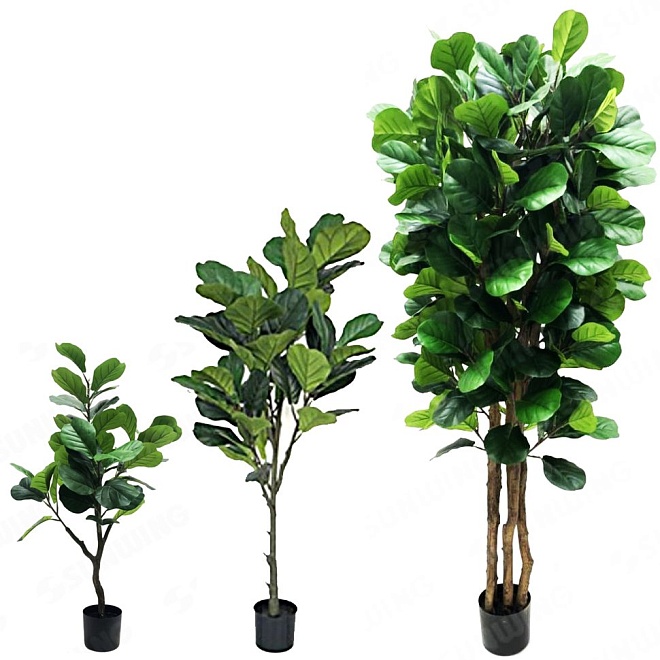 Фикус искусcтвенный лировидный  h90см 28листа