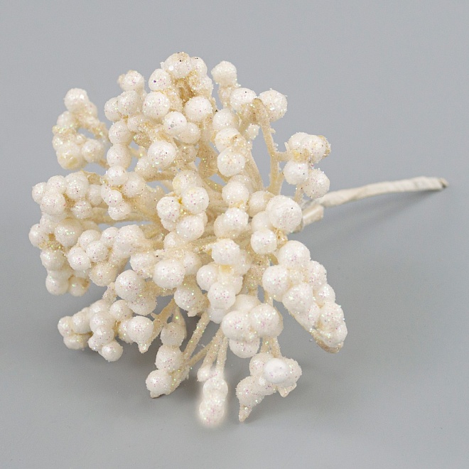 Вставка Ягоды h14см белый