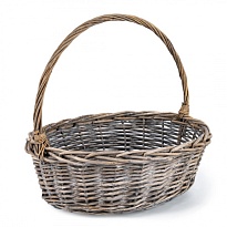 Корзина (ива) d39*33*h15*hh37см овал серый
