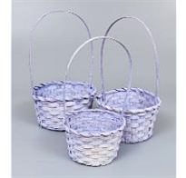 Корзина (бамбук) d18*h10*hh34см круг сиреневый